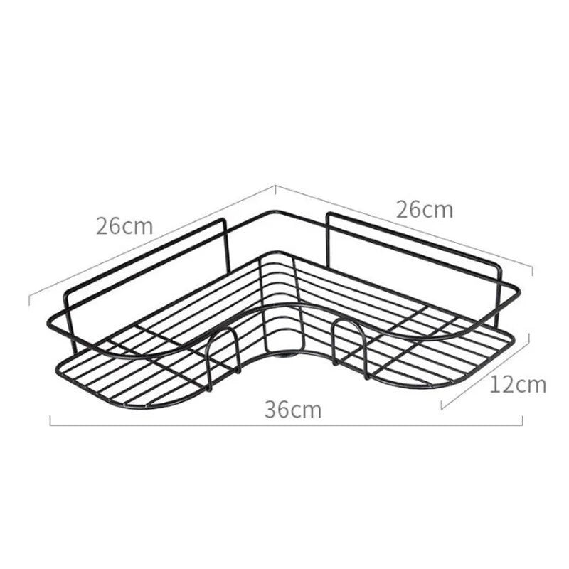 Bathroom Corner Storage Shelves Wall Mounted Rack Shampoo Storage