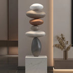 80CM Glowing Stone Creative Home Decor Large Feng Shui Stone Statue