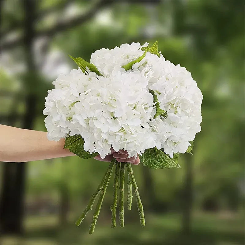 Hydrangea Artificial Flowers Real Touch Latex 19 inch Large Hydrangea